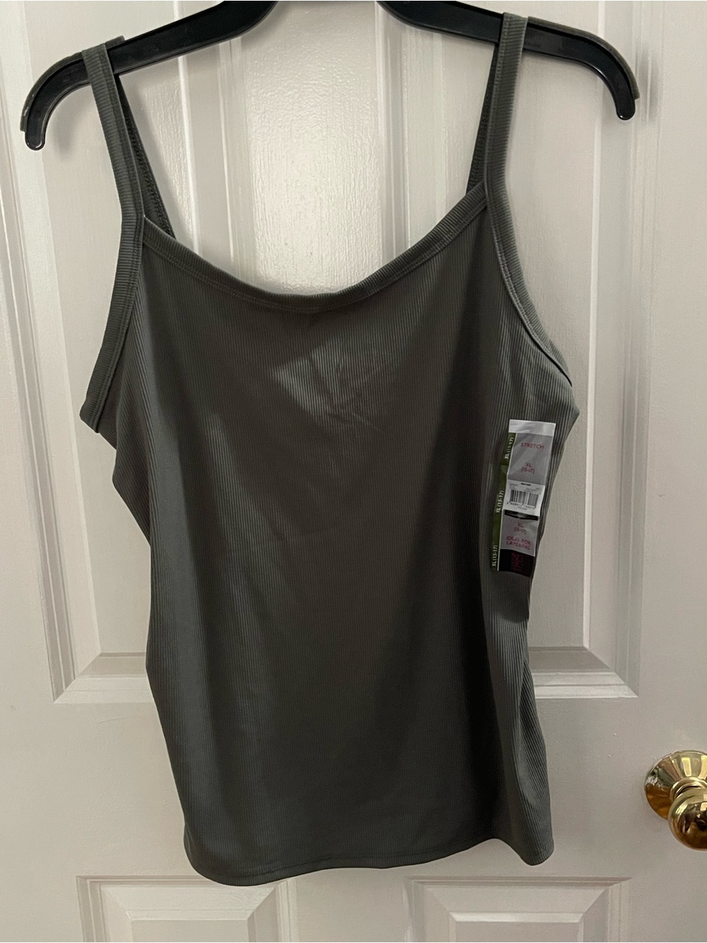 No Boundaries Olive Ribbed Tank Cami